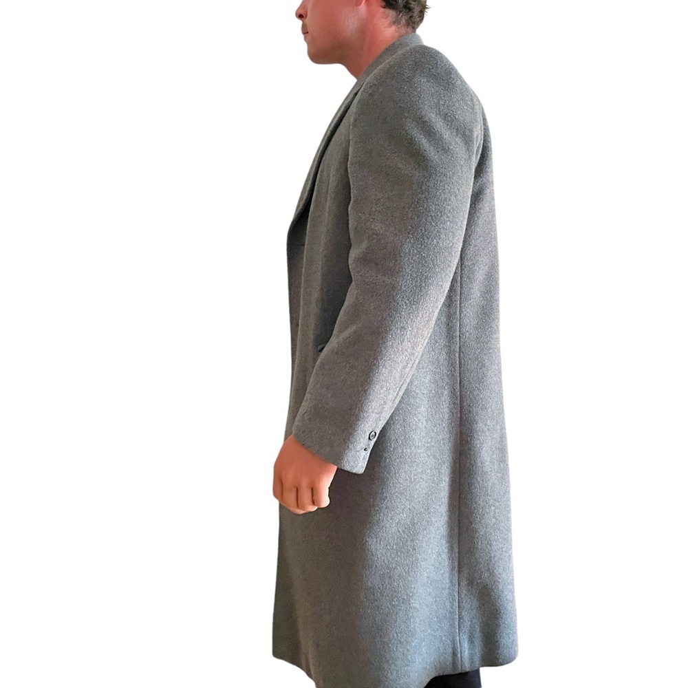 Gray Wool Overcoat - image 3